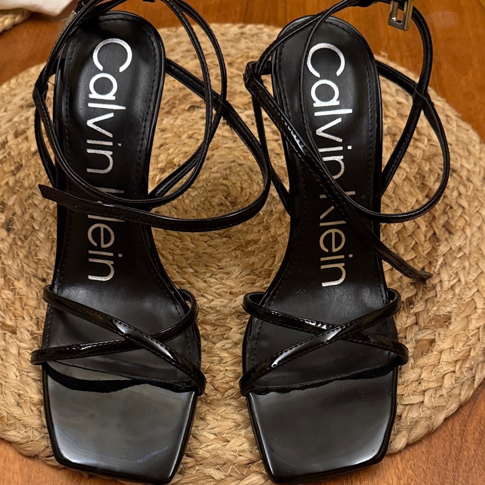 Calvin Klein Black Strappy Heels